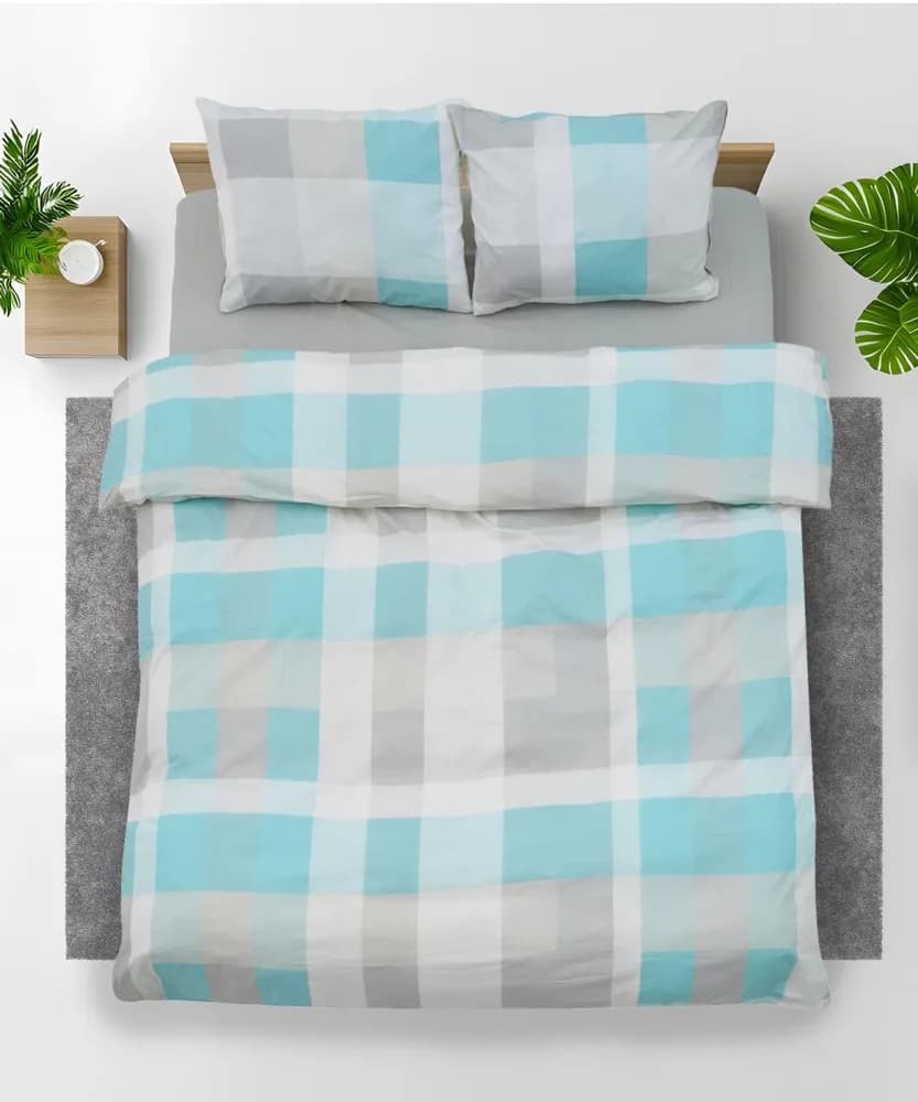 Set de pat king size bumbac,92gsm,Square — miniatură
