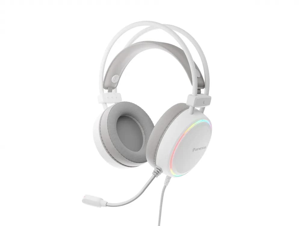 Casti Gaming Head-band GENESIS NSG-2308, Wired, Alb — miniatură