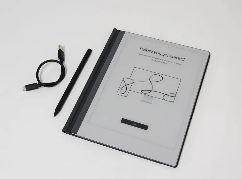 RM115 reMarkable 2 10.3" Paper Tablet with Marker Plus and Premium Leather Book Folio Black