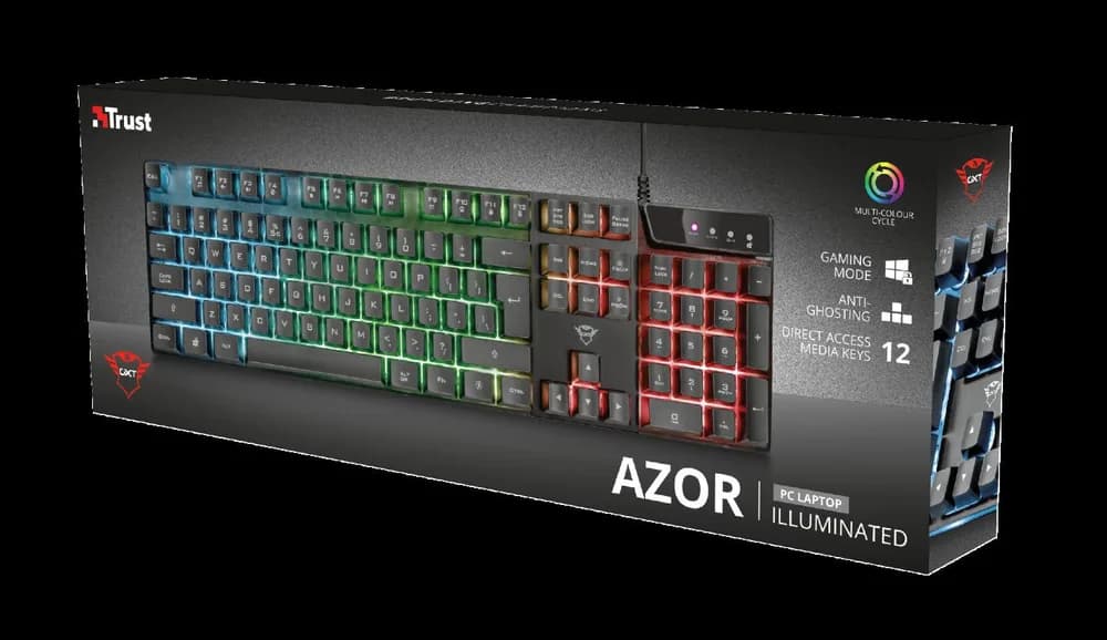 Tastatura Mecanica Gaming Trust GXT 835 Azor, USB, negru — miniatură
