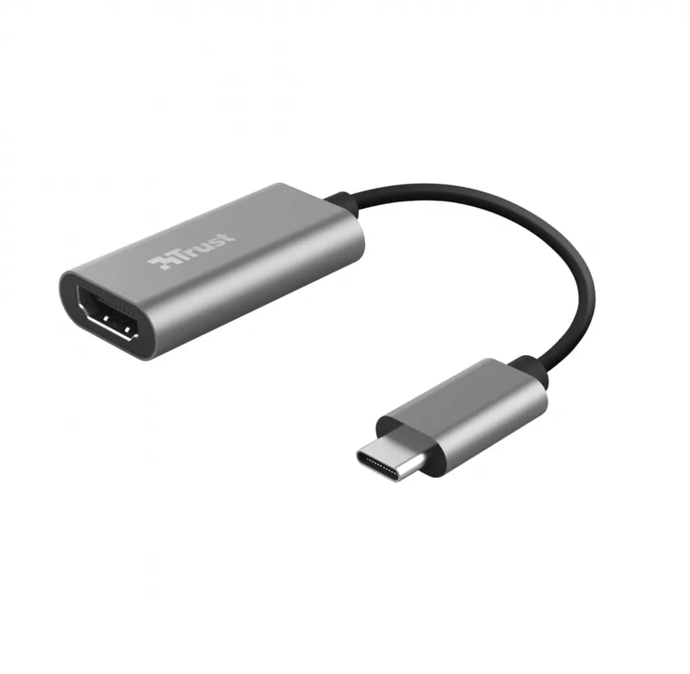 Hub USB Trust Dalyx, USB-C, 1 port, HDMI, Argintiu