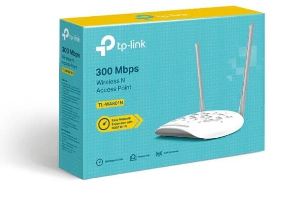 ACCESS POINT TP-LINK wireless 300Mbps, port 10/100Mbps, 2 antene externe, pasiv PoE, 2T2R, Client, Universal/ WDS Repeater, wireless Bridge, WPA/WPA2, QSS "TL-WA801N" — miniatură