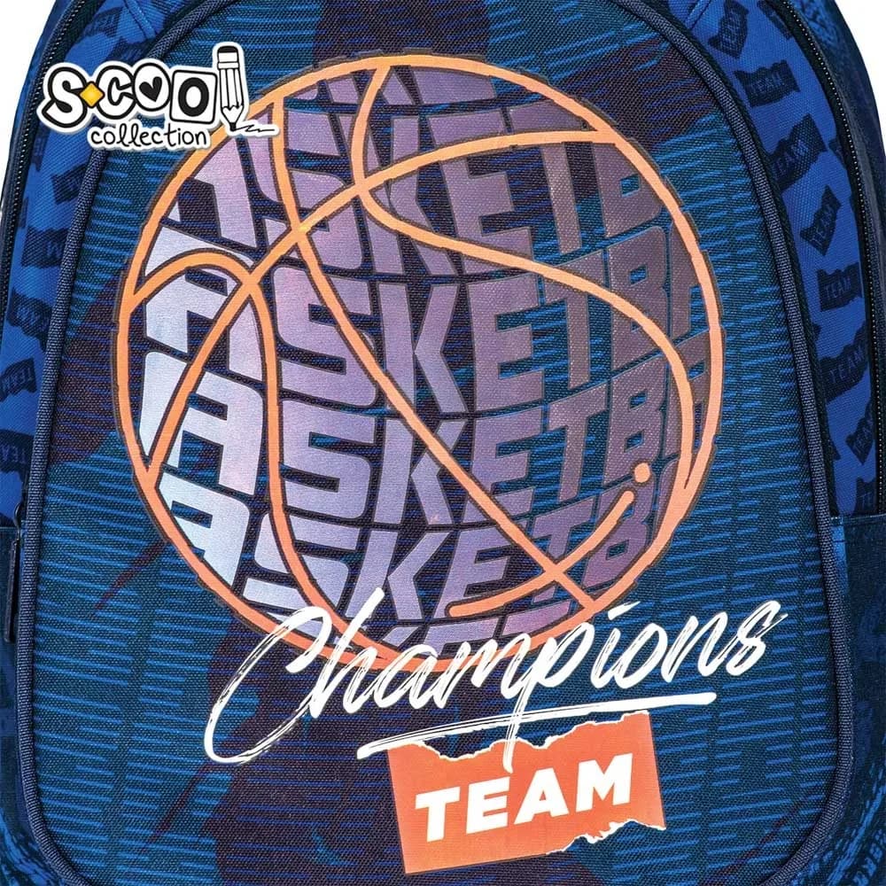 Ghiozdan anatomic, 38x39x19.5 cm, BASKETBALL - S-COOL — miniatură