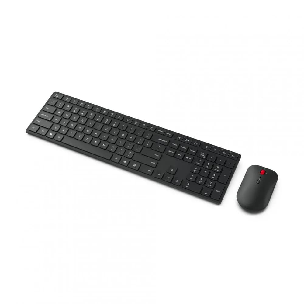 Kit Wireless tastatura si mouse Lenovo 4X31S04810, taste numerice, Negru — miniatură
