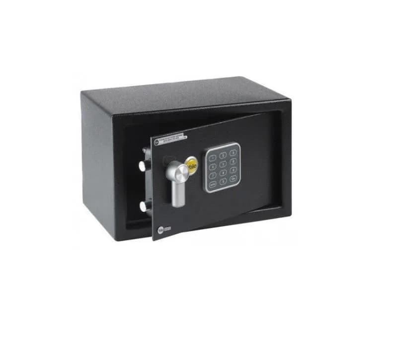 Seif Yale  Standard Compact YSV/200/DB2; Alcatuit din otel; Prevazut cu orificii pentru fixare si bolturi de prindere incluse; Ideal pentru pastrarea documentelor importante sau a cheilor intr-un loc sigur si la indemana.
