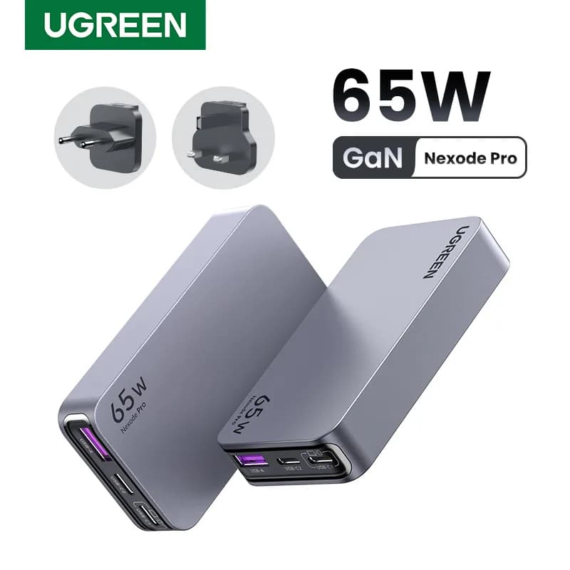 INCARCATOR retea Ugreen Nexode Pro GaN "X753" Quick Charge 65W, ultra-slim, 2 x USB Type-C, 1 x USB, gri "25356" - 6941876223565