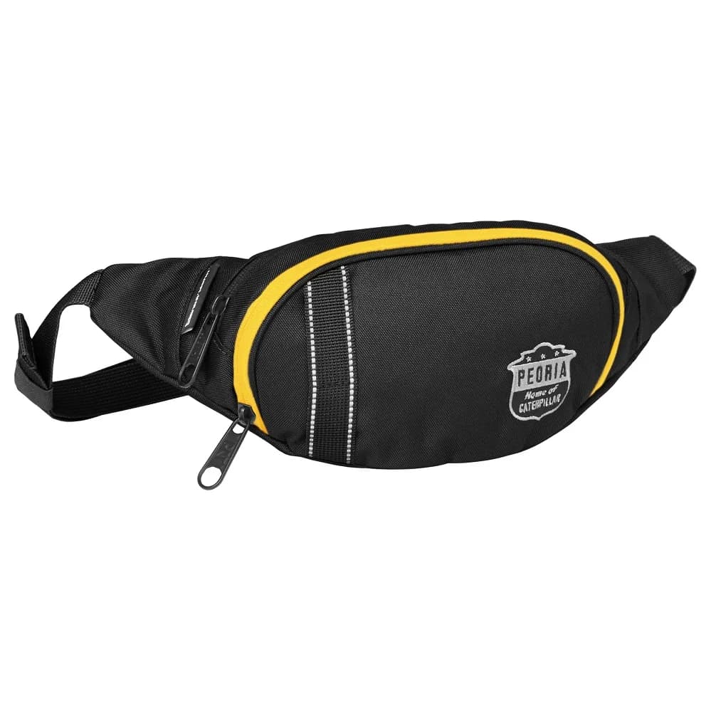 Borseta CATERPILLAR Mochilas rPET Peoria, material 600D poliester - negru/galben "CAT-84069-12"