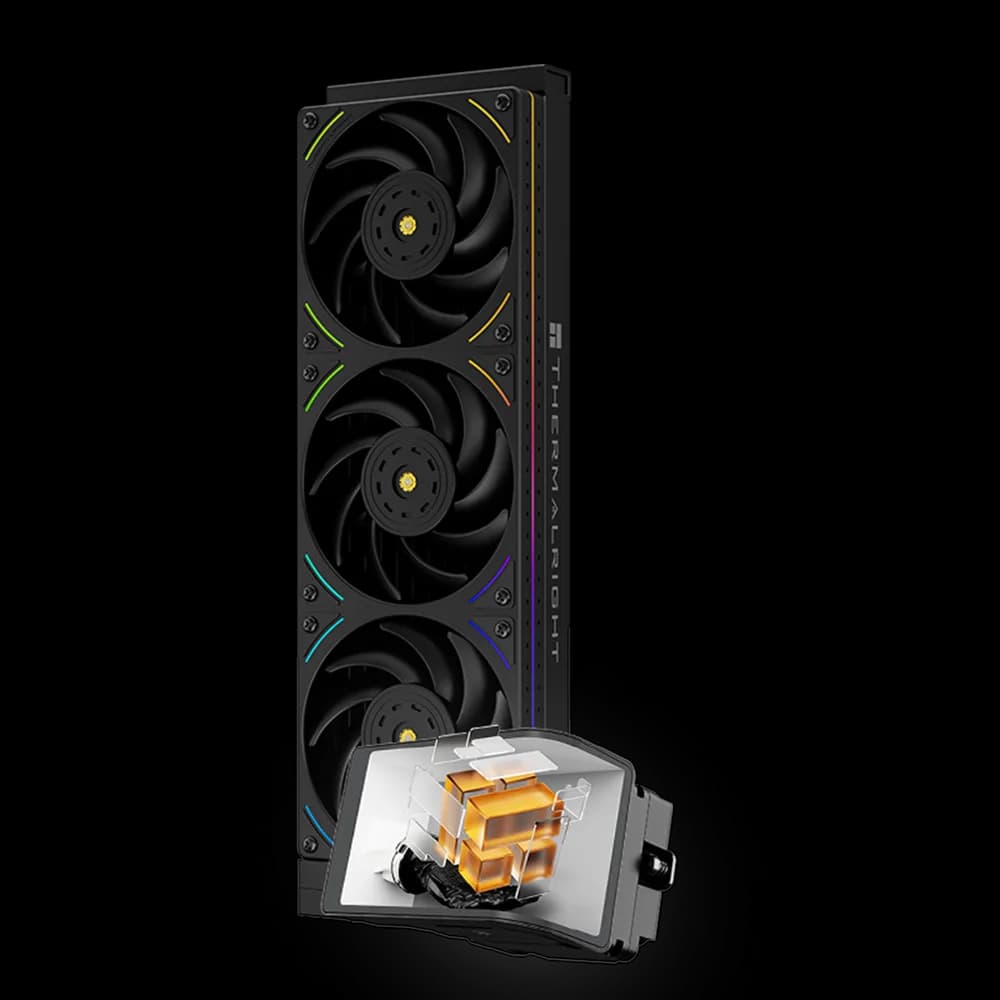 COOLER Thermalright "Wonder Vision 360 UB Argb Black", skt. Intel si AMD, racire cu lichid AIO, 3 x 120mm, 2150 rpm, pompa 6400 rpm, ecran AMOLED 6.67", ARGB, negru, "Wonder Vision 360 UB Argb Black" — miniatură
