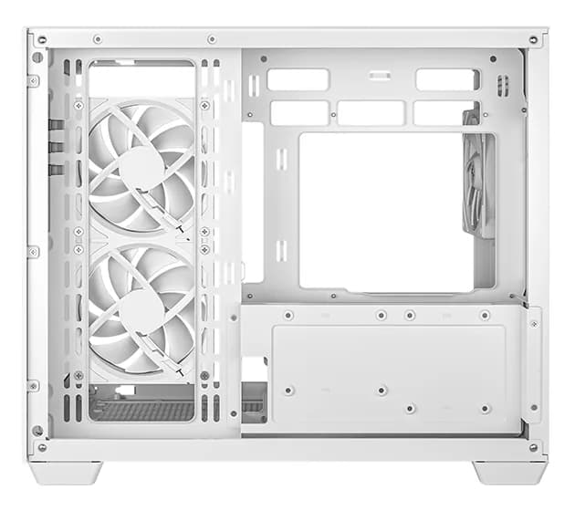 CARCASA DeepCool "CG330 3F WH", middle tower, gaming, fara sursa, suporta 9xfan, 3xfan inclus, USB 3.2 gen1 x 1, USB 2.0 x 2, audio+mic, 5 sloturi expansiune, alb, "R-CG330-WHNGM3-G" — miniatură