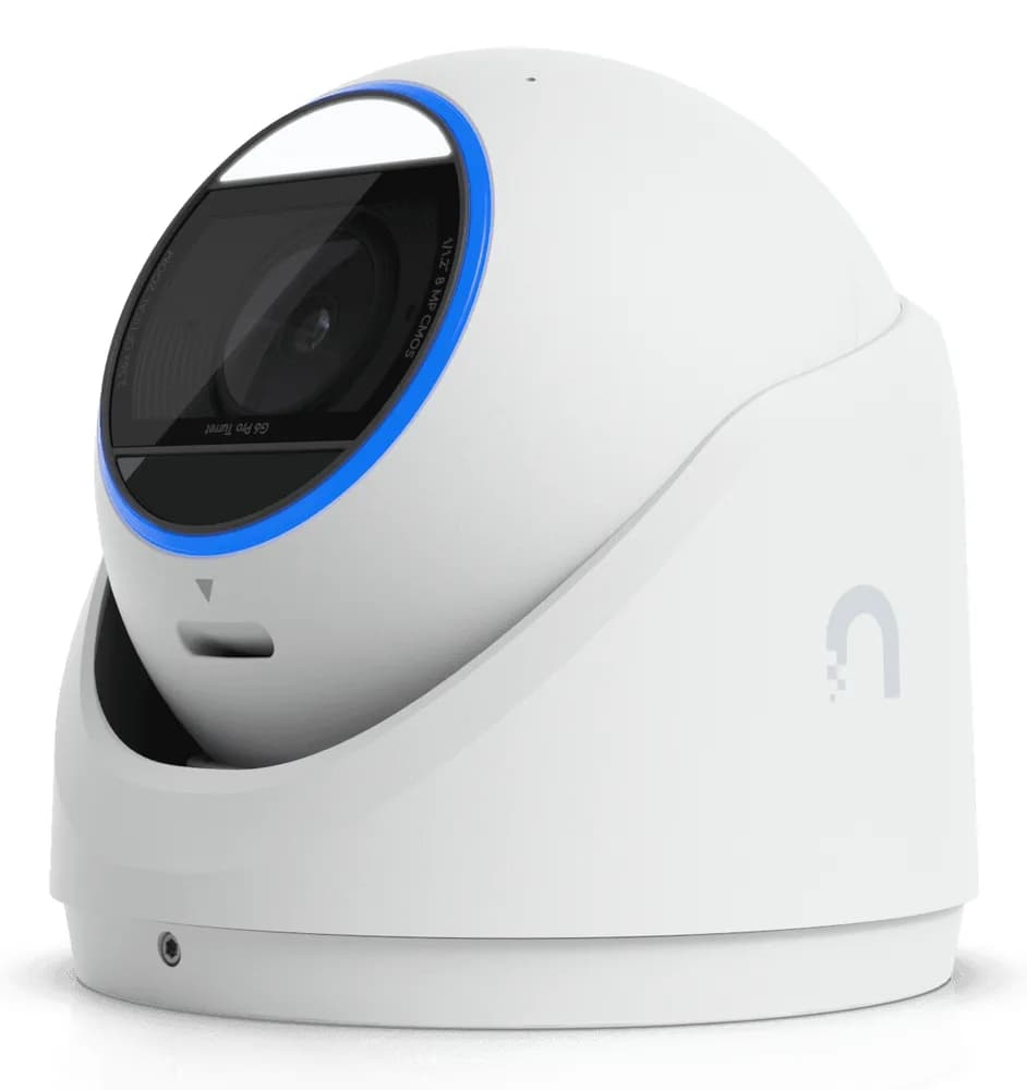 Ubiquiti UVC-G6-Pro-Turret-W All-weather tamper-resistant 4K PoE+ camera with a Multi-TOPS AI engine, 2.36x optical zoom, and a large 1/1.2" CMOS sensor "UVC-G6-PRO-TURRET-W" — miniatură