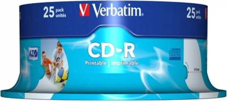 CD-R VERBATIM 700MB, 80min, viteza 52x, 25 buc, spindle, printabil, "AZO Wide Inkjet Printable" "43439/261909"