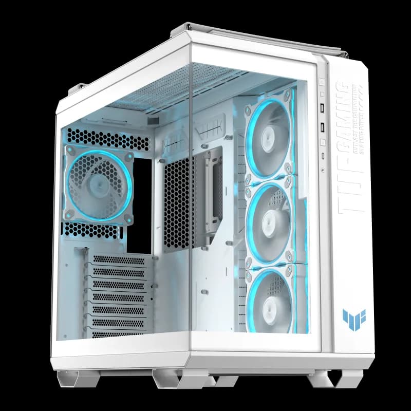 Carcasa ASUS TUF GAMING GT502 Horizon TG ARGB White, RGB, Mid Tower, White