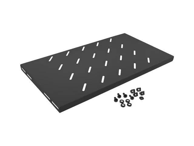 Poliță fixă 19" 1U / 486x270 mm,  max. 120 kg, negru