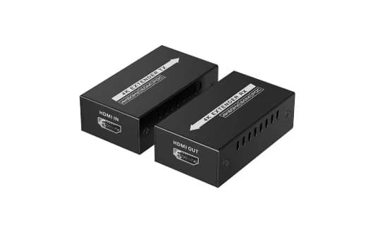 Mini Extender =Tx + Rx= HDMI 2.0, 4K60Hz ,cu POC, transport semnal la max. 60m pe cablu CAT6/6A/7, 1xAlimentator inclus