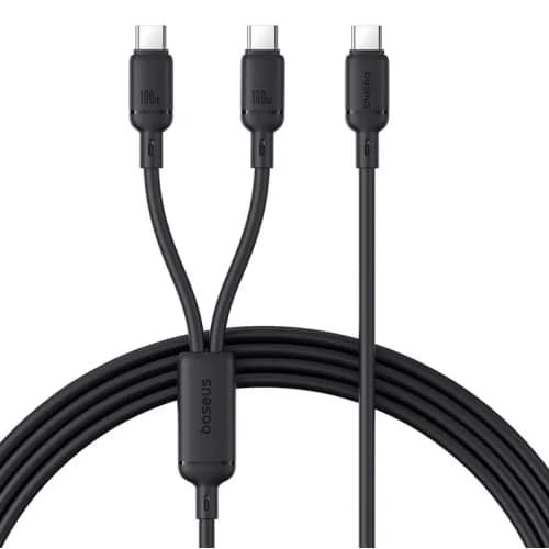 CABLU alimentare si date Baseus Pudding, Fast Charging Data Cable pt. smartphone, USB Type-C la USB Type-C 100W, 1.5m, negru "P10377701111-00" - 6932172668556