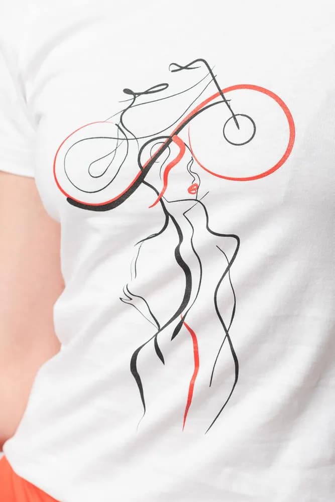 TSHIRT CASUAL F DOAMNA CU... WHITE-M — miniatură
