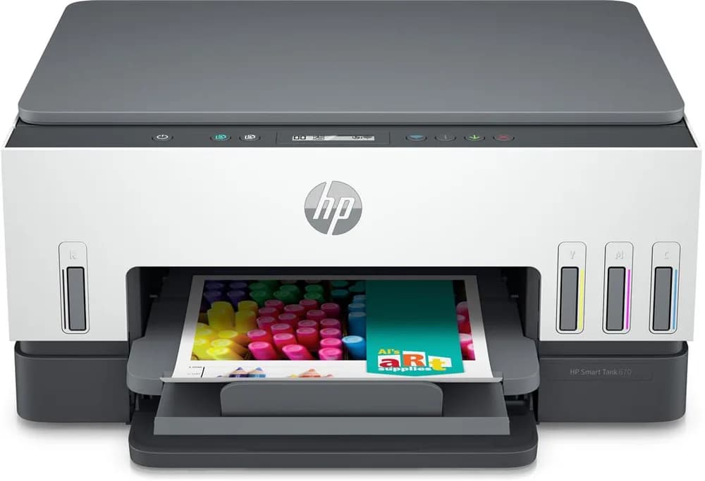 Multifunctional Inkjet CISS Color HP Smart Tank 670 All-in-One,A4,Functii:Impr|Scan|Cop,Viteza Print Mono:12 ppm,Viteza Print color:7 ppm,Conectiv:USB|WiFi|BTH,Duplex:Da,ADF:Nu"6UU48A"