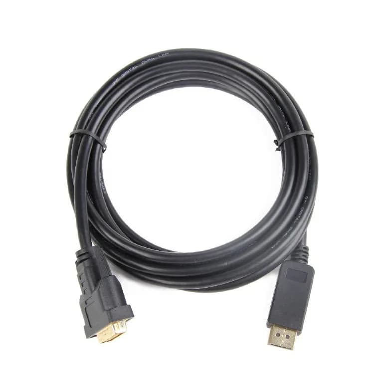 CABLU video GEMBIRD, adaptor DisplayPort (T) la DVI-D DL (T), 1.8m, rezolutie maxima Full HD (1920 x 1080) la 60Hz, negru, "CC-DPM-DVIM-6" — miniatură