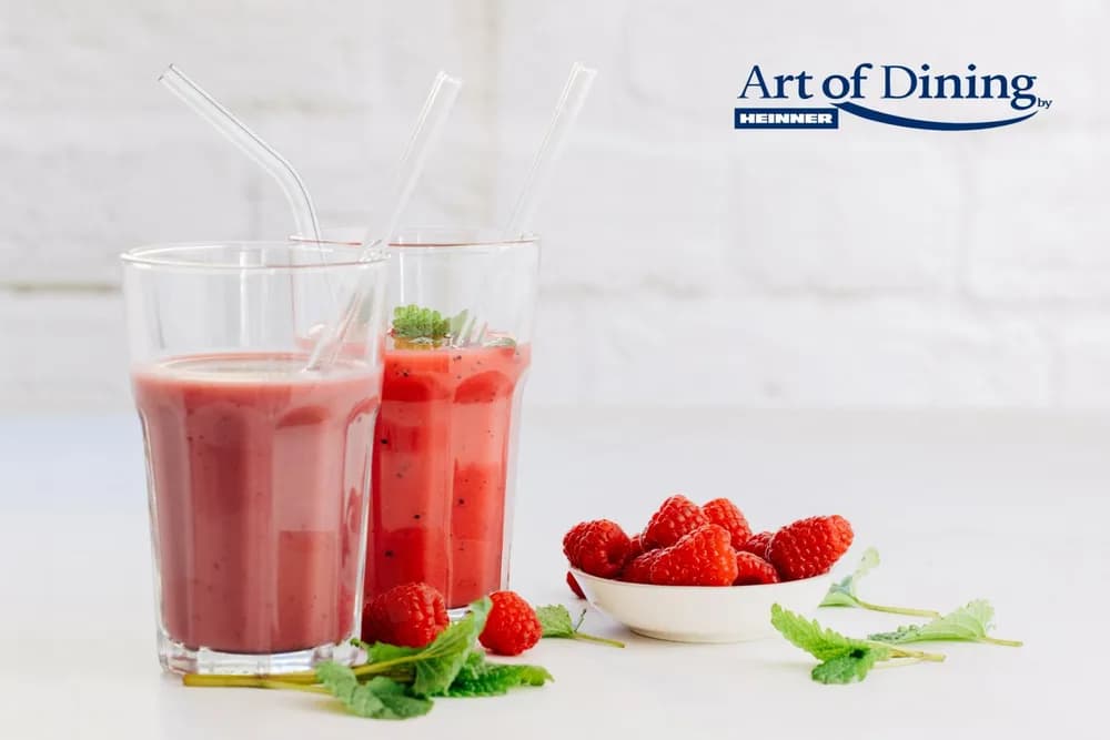 SET 6 PAIE DIN STICLA+PERIE PENTRU CURATARE, ART OF DINING BY HEINNER — miniatură
