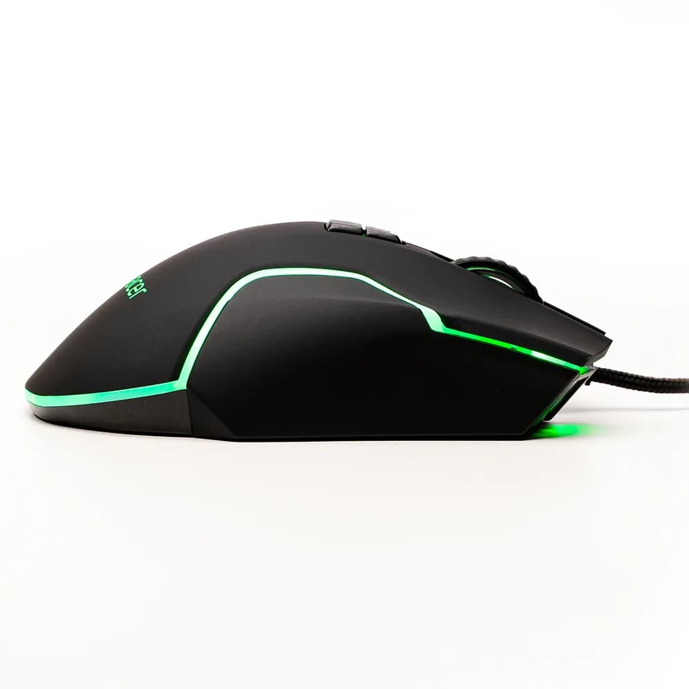 MOUSE Spacer - gaming, gaming, cu fir, USB, optic, 12.000 dpi, butoane/scroll 8/1, iluminare RGB, negru, "SPGM-ALIEN-RACE" — miniatură