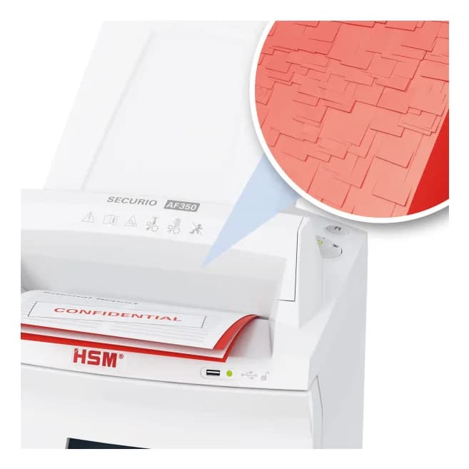 Distrugator documente automat HSM Securio AF350, 8-10 coli, cross cut (1.9 x 15mm), securitate 5 "H-2112111" — miniatură