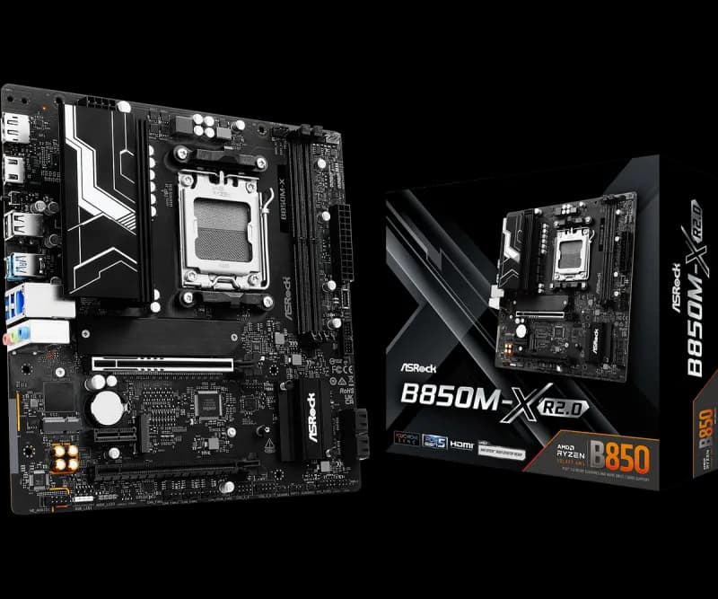 Placa de baza ASRock B850M-X R2.0, Socket AM5, DDR5, Micro-ATX