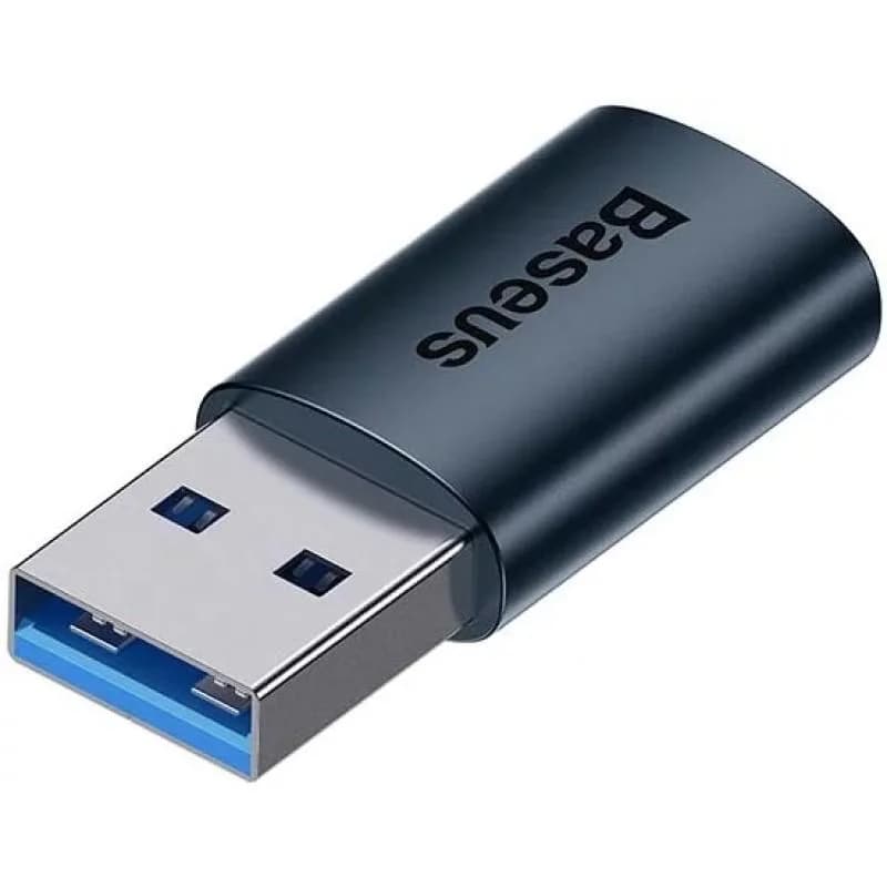 Adaptor Baseus Ingenuity Series Mini OTG, USB Type-C (M) la USB 3.1 (T), corp metalic, negru