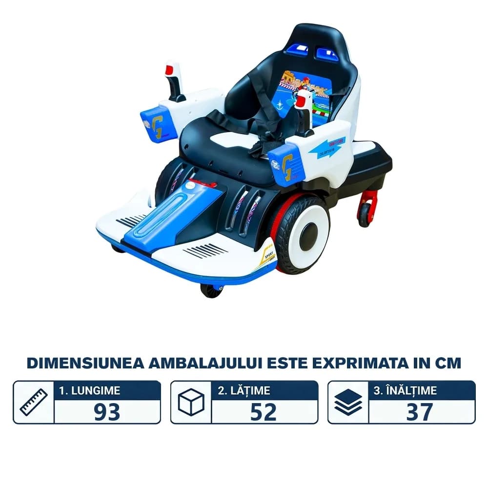 Masina drift cu acumulator si joystick, 2 motoare, 12V, 7A — miniatură