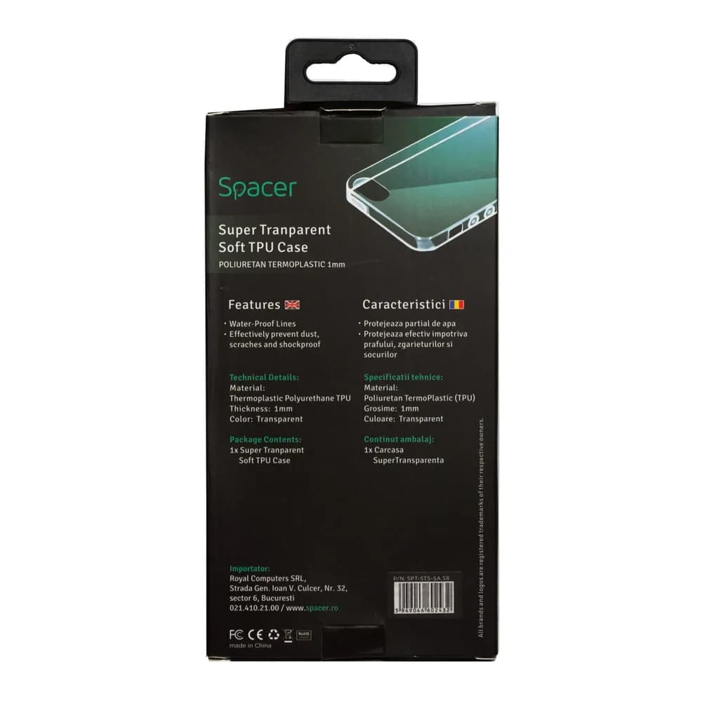 Husa Samsung S8 Spacer, transparenta, grosime 1 mm, material flexibil TPU "SPT-STS-SA.S8" — miniatură