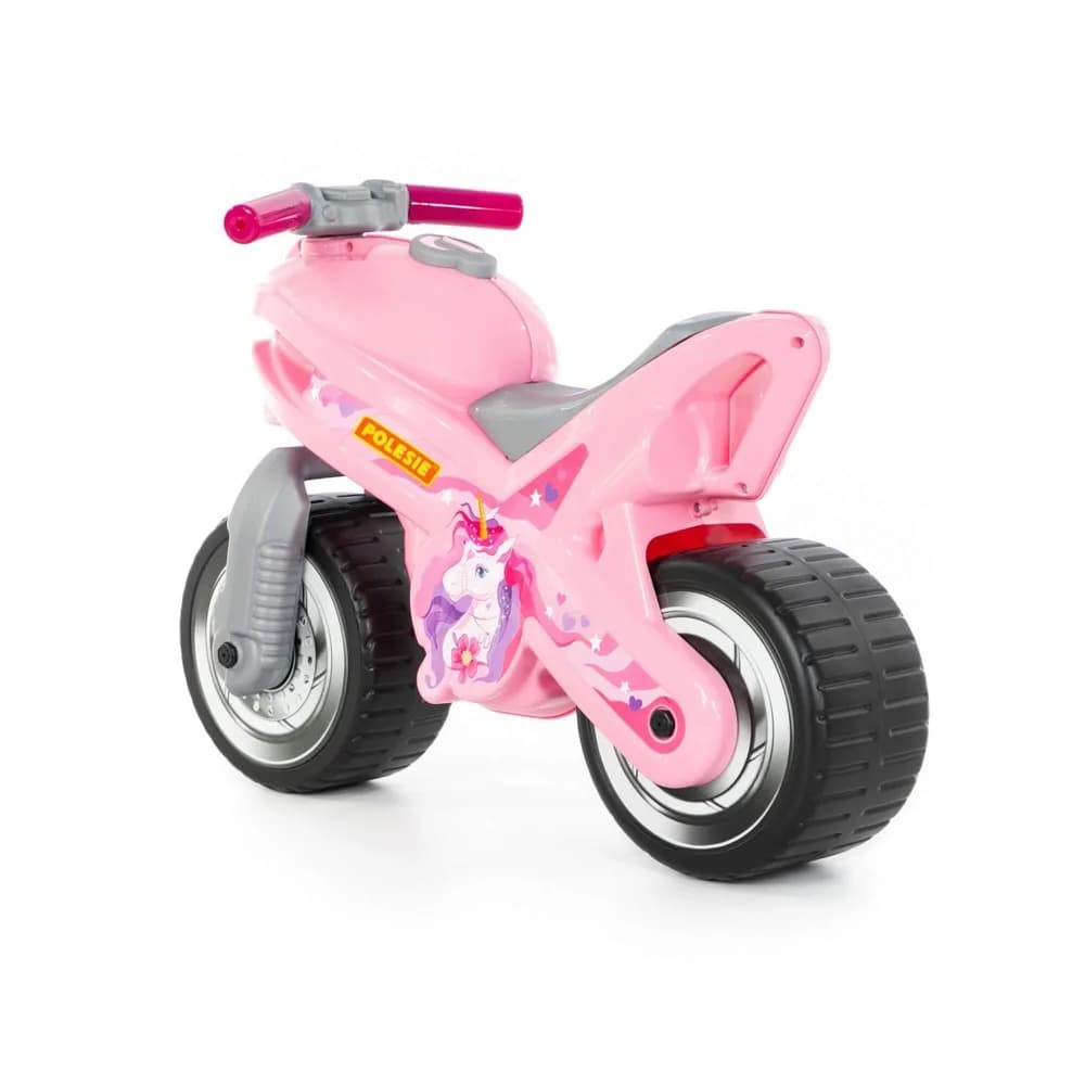 Motocicleta fara pedale, MX-ON, roz, 70x30x49,3 cm, Polesie — miniatură
