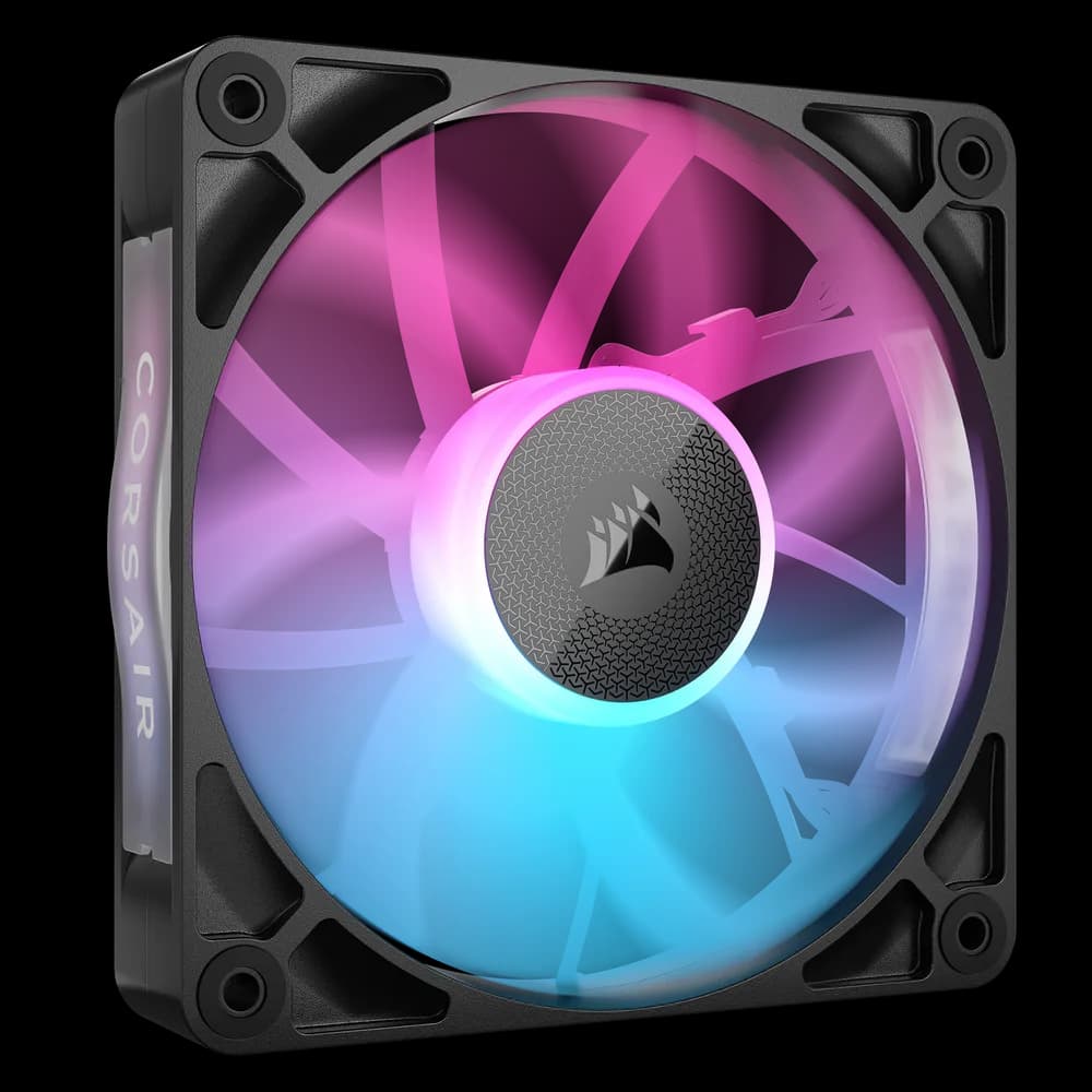 VENTILATOR Corsair iCUE LINK RX120 1x120mm RGB NEGRU, 0.400-2100 RPM +/- 10%, 10.5-74.2 CFM, Presiune Statica: 0.12-4.38 mm-H2O, 10-36dBA, Prindere magnetica, Lungime cablu 135mm "CO-9051017-WW" — miniatură