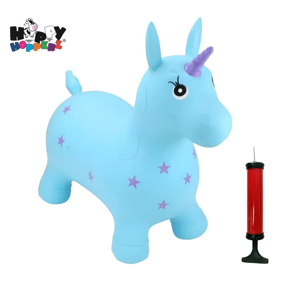 Jucărie gonflabilă săltăreață de călărit Unicornul Turcoaz HappyHopperz — miniatură
