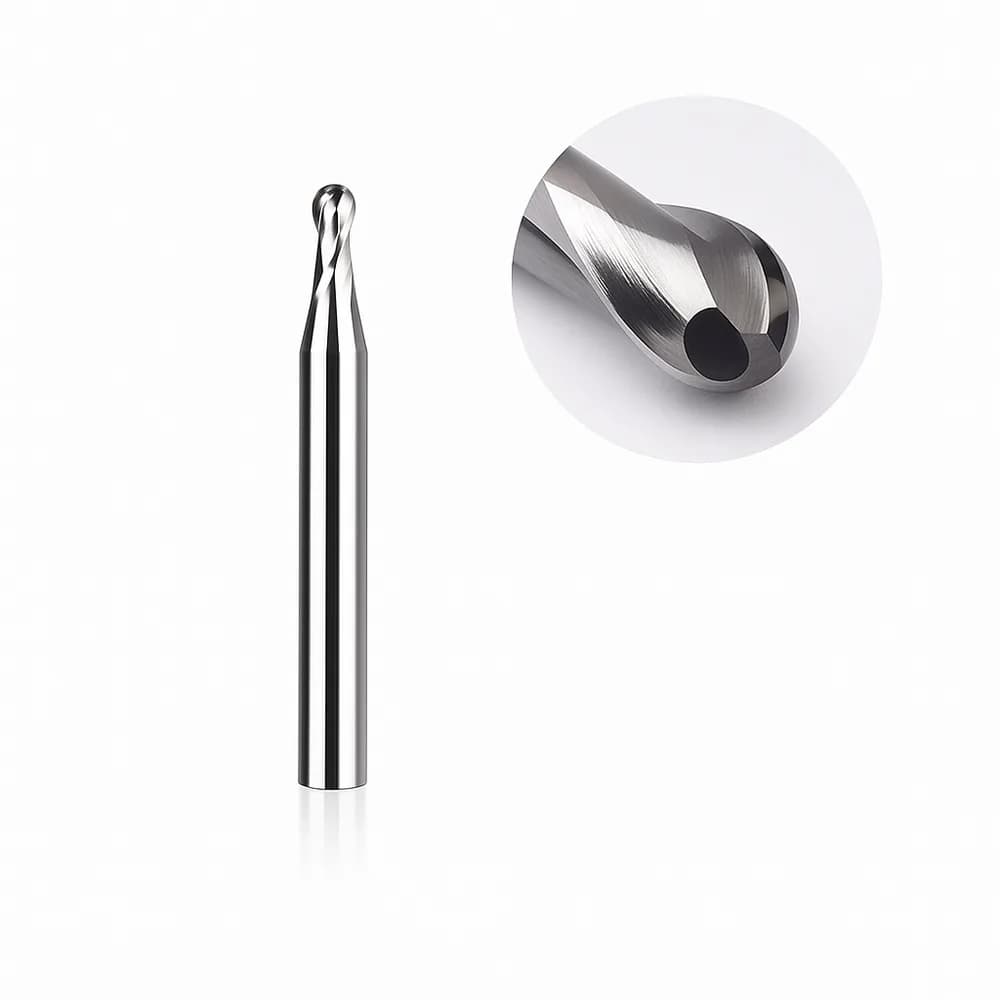 Accesoriu gravator laser Makera – Two Flute Ball Nose Bit pentru Metal – 1/8″ Shank (C1-BIT-BALL-NOSE-M-1.5-4.5)
