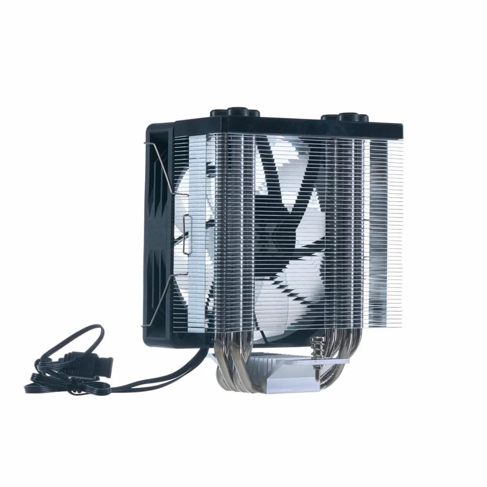 Cooler CPU Serioux CC120ARGB, dimensiuni 120x120x25mm, viteza ventilator 800-1800±200RPM, TDP: 180 - 200W, durata de viata 30 000 ore, iluminare LED, suporta seriile INTEL & AMD — miniatură