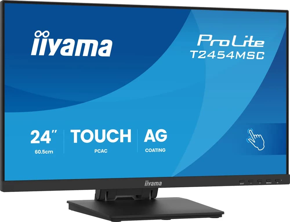 IIYAMA Monitor Touch T2454MSC-B3AG 24" InCell PCAP 10pt touchscreen monitor featuring IPS panel technology, Anti-Glare coating and a flexible stand "T2454MSC-B3AG" — miniatură