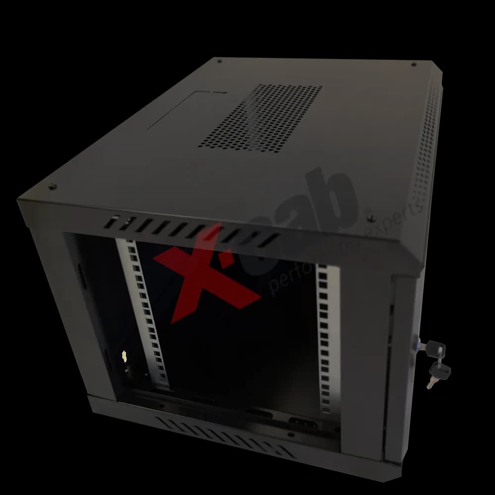Cabinet metalic de perete 19", tip rack wallmount, 12U 600x600 mm, Xcab M Negru "Xcab-12U60M.9004" — miniatură