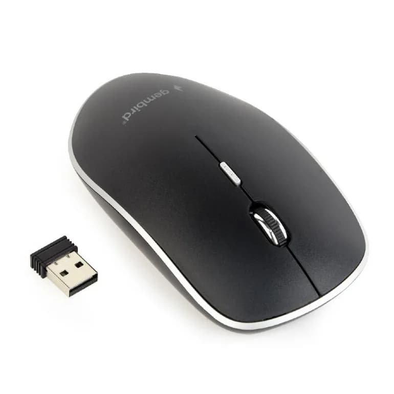 MOUSE GEMBIRD, PC sau NB, wireless, 2.4GHz, optic, 1600 dpi, butoane/scroll 4/1, negru, "MUSW-4B-01" — miniatură
