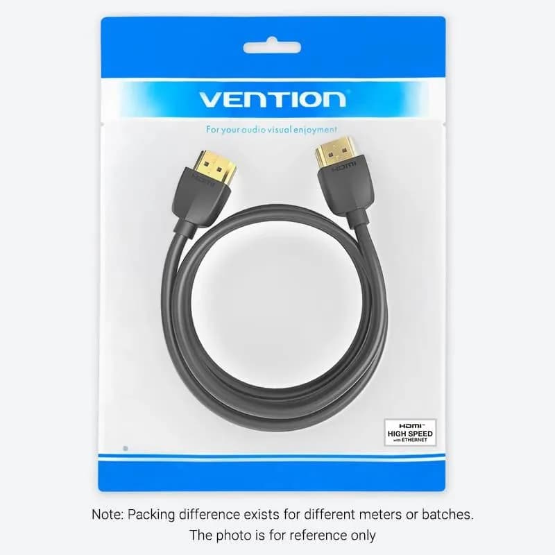 Cablu video Vention, HDMI(T) la HDMI (T), 3m, rezolutie 4K la 60Hz, negru, "AAIBI" - 6922794741591 — miniatură