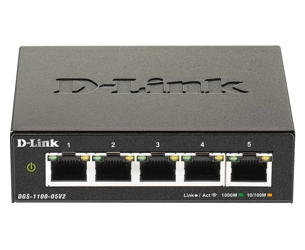 SWITCH D-LINK SMART 5 porturi Gigabit, carcasa metalica, "DGS-1100-05V2"