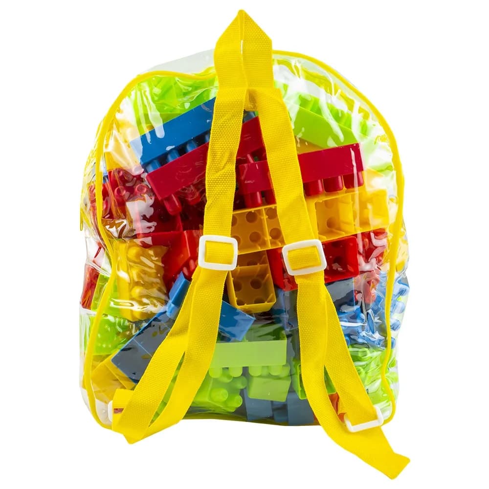 Cuburi constructii, multicolore, 136 piese/ghiozdan - ROBENTOYS — miniatură