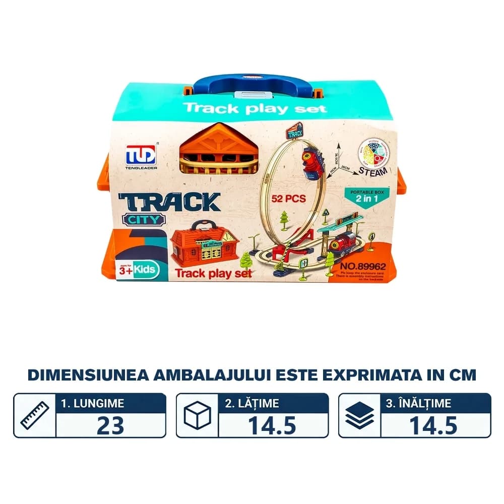 Trenulet cu gara, 48 piese/set — miniatură