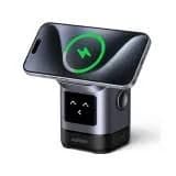 INCARCATOR wireless Ugreen Qi 15W, "W709" compatibilitate IPhone + AirPods, prindere magnetica, cablu Type-C la Type-C 1m inclus, gri "45775" - 6941876247752 — miniatură
