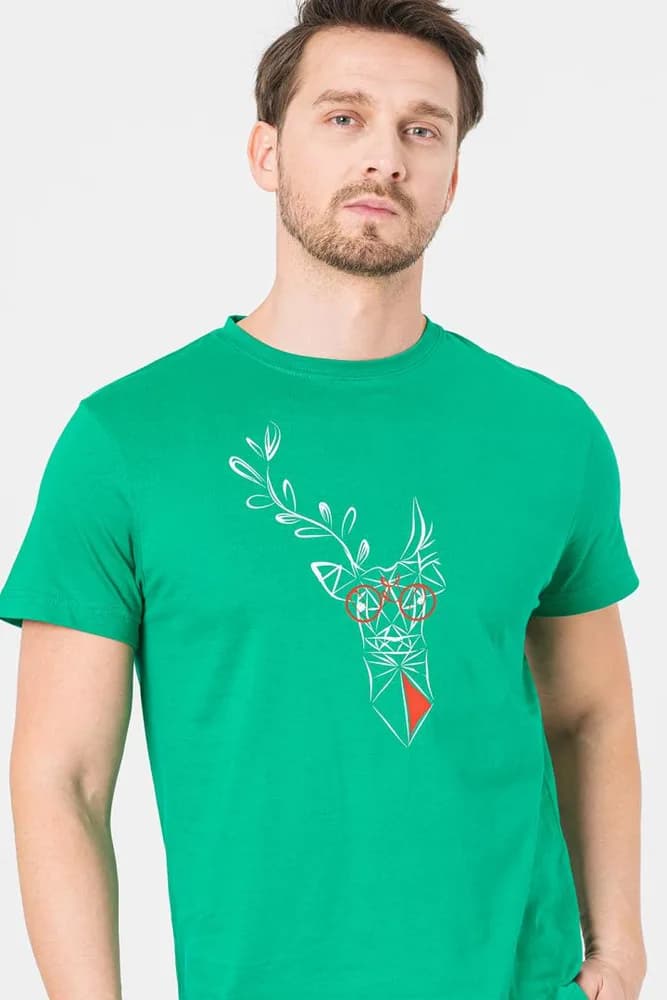 TRICOU CERB FAMILIE BARBATI K GREEN-S — miniatură
