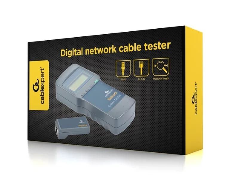 TESTER CABLU RETEA GEMBIRD pt. cablu UTP, STP, coaxial si de telefon: circuit deschis, scurtcircuit, conexiune inversa etc., "NCT-31" — miniatură