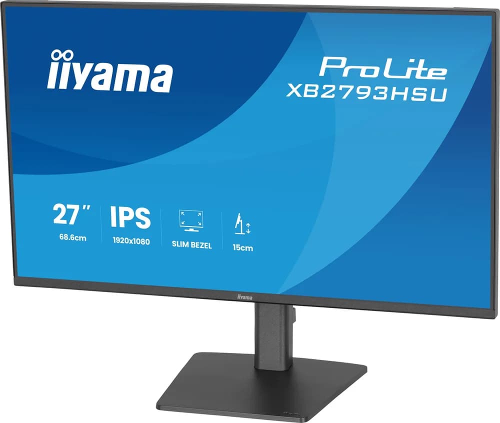 IIYAMA Monitor LED XB2793HSU-B1 27" IPS 1920x1080 120Hz, 16:9. 350cd, 1500:1, 1ms, HDMI, DP, USB HUB, Full Ergo, Pro "XB2793HSU-B1" — miniatură