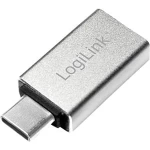 ADAPTOR LOGILINK OTG, pt. smartphone, USB 3.2 Type-C (T) la USB-A 3.0 (M), 5V / 3A 15W, negru, "AU0042"
