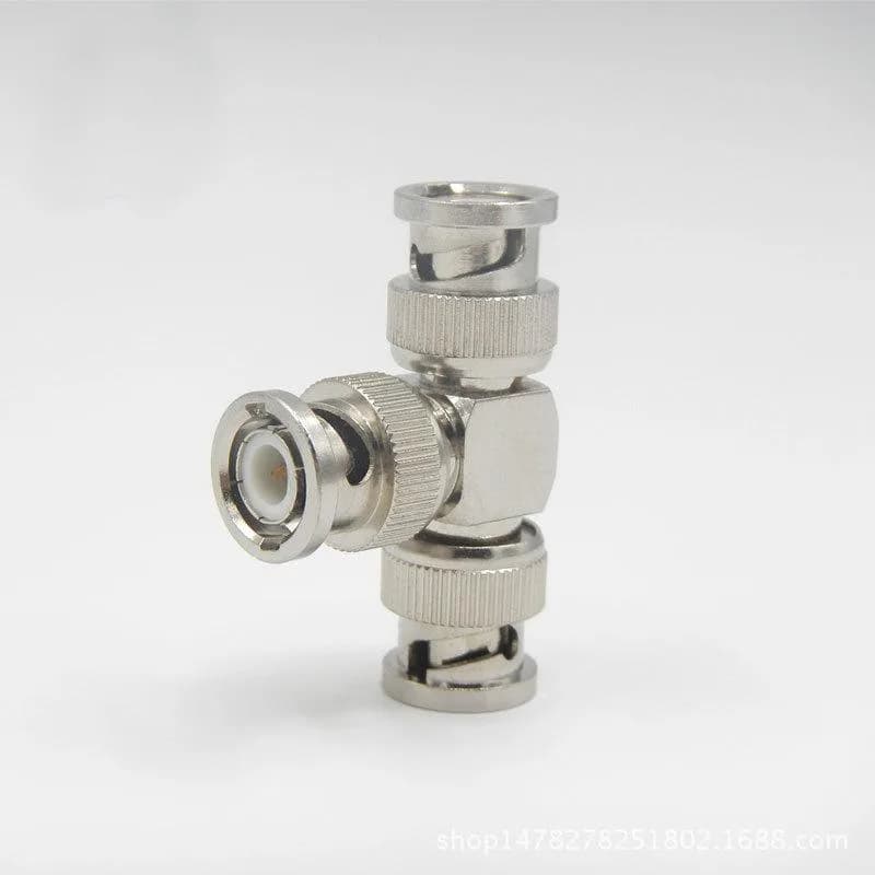 Conector BNC TATA la 2 X conector BNC TATA, LN-CTB03B, pachet 10 bucati — miniatură