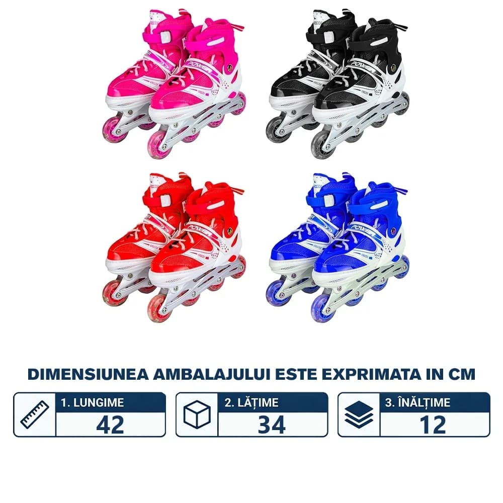 Role pentru copii, roti PVC, L (38-41) — miniatură