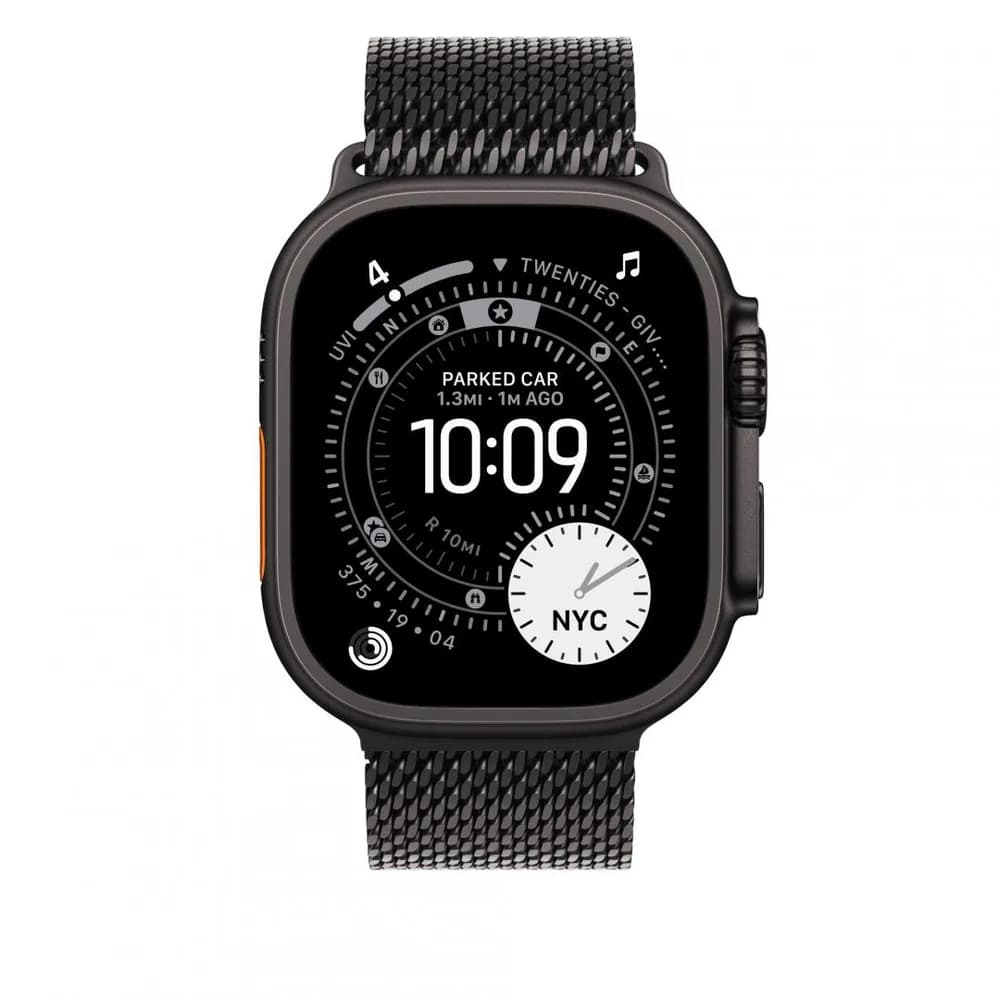 Curea pentru Apple Watch 49mm Black Titanium Milanese Loop - Small — miniatură