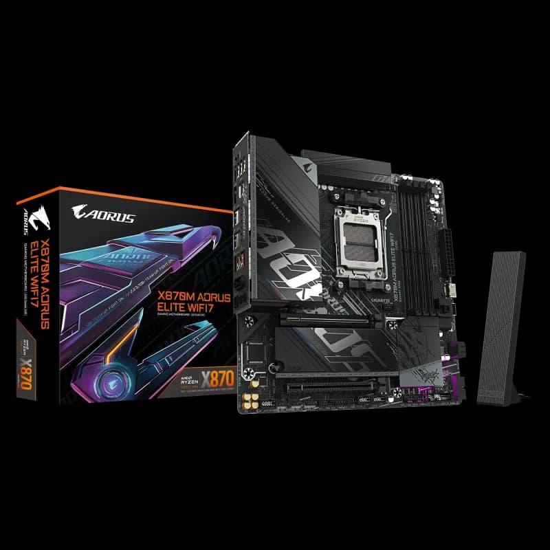 Placa de baza Gigabyte X870M AORUS ELITE WIFI7, Socket AM5, DDR5, Micro-ATX